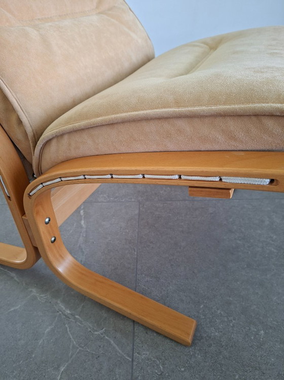 Vintage EKORNES Fauteuil – Showroommodel – Made In Norway – 2 zitsbanken, Polyester (photo 8 of 18)
