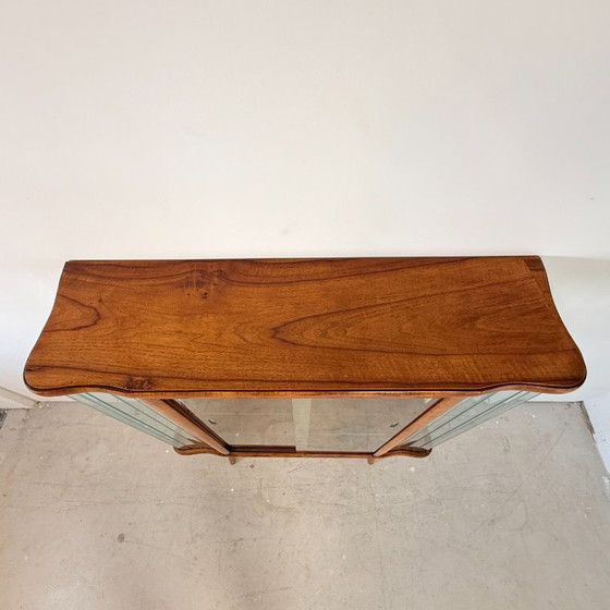 Vetrina vintage con ante in vetro – Noce caldo e stile Art Déco – Anni '50 – Vetrine, Wood (photo 7 of 13)