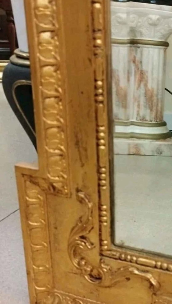 Image 1 of Großer Spiegel im französischen Stil mit vergoldetem Rahmen, 112 x 77 cm