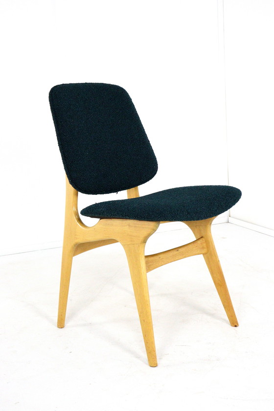 Image 1 of Set van 4 vintage eetkamerstoelen reupholstered