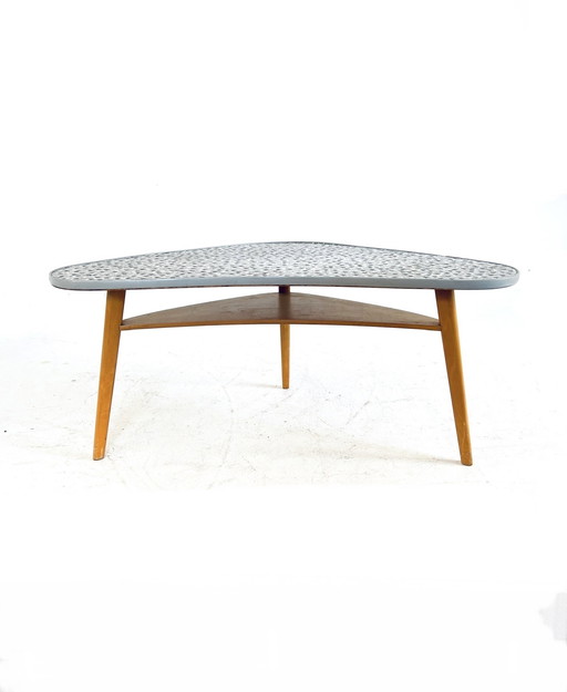 Vintage Kidney-Shaped Mosaic Coffee Table '60s