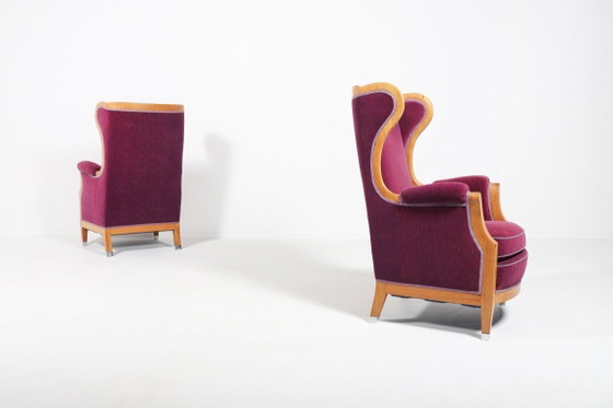 Image 1 of Par de sillones de salón diseñados por Oscar Nilsson, Suecia, década de 1960.