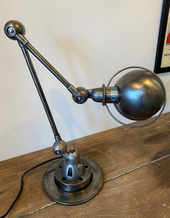 Image 1 of Jieldé 2-arm lamp, 40+25cm, industrial graphite, Jean Louis Domecq, 1950