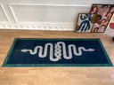 Runner Rug with Snake Motif 215 x 90 cm