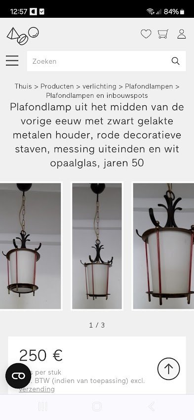 Image 1 of Mid - Century pendant lamp