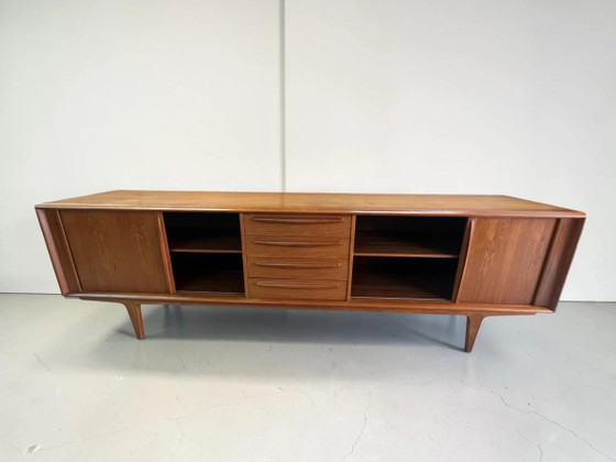Rare Bernhard Pedersen (BPS-M) Teak Sideboard Model 1560, Denmark 1960s, 250 cm, Tambour Doors, Mid Century (photo 10 of 15)