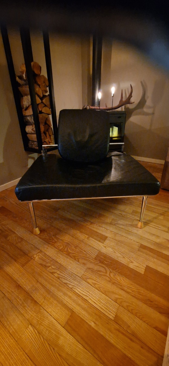 Image 1 of Chaise en cuir design vintage