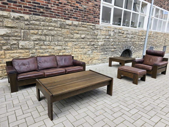 Image 1 of Leolux Vintage 60s 70s Benches Sofa Sofa Set Couch Set Armchair Seating Group Mid Century