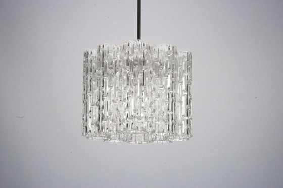 Image 1 of Mid-Century Pendant in Murano Glass Elements and Chrome, Italy 1960s