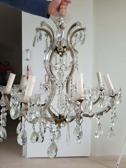 Grande lampadario di cristallo