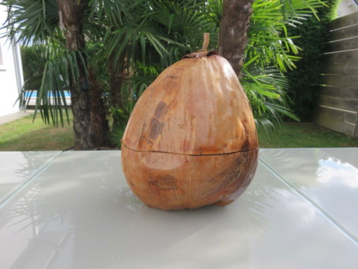 Naturalized coconut ice bucket, 1970