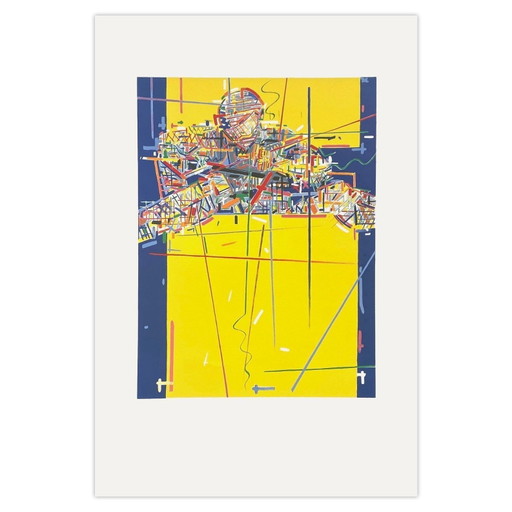 Gérard Le Cloarec Siebdruck Rythmes Statistiques 1984 – lithos zeefdrukken, Paper