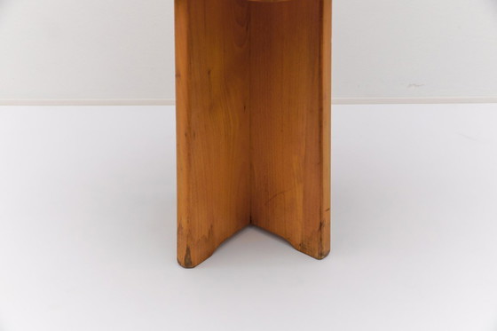 Image 1 of Conjunto de 6 taburetes de roble al estilo de Pierre Chapo, Francia, años 60