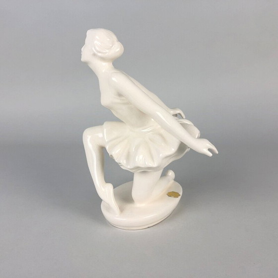 Image 1 of Vintage glazed ceramic sculpture of a Jihokera ballerina, Czechoslovakia 1960