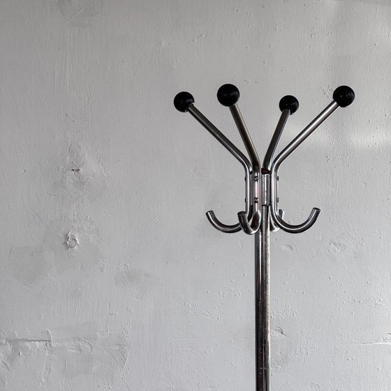 Image 1 of Bauhaus Style Chrome Coat Rack by Hynek Gottwald, 1940s