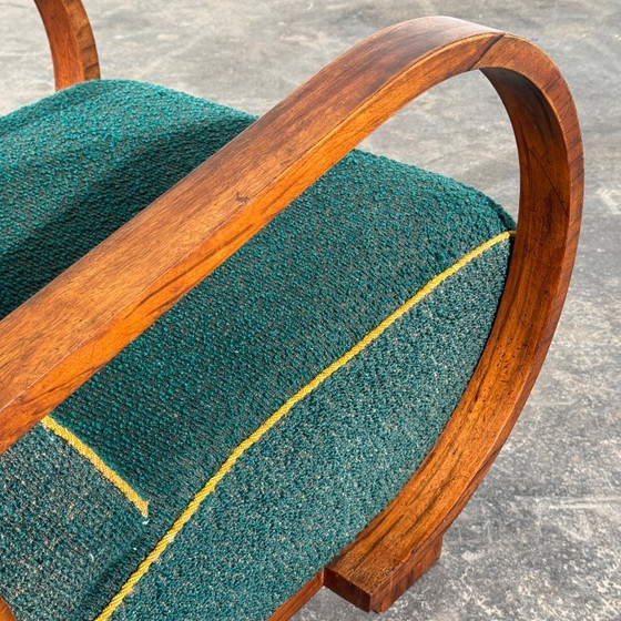 Poltrona Art Déco con schienale regolabile, Cecoslovacchia, anni '30 – Poltrone, Tessile, Legno (photo 13 of 14)