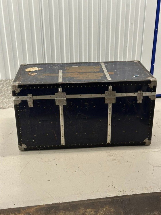 Image 1 of Coffre de cabine/coffre à couvertures ancien