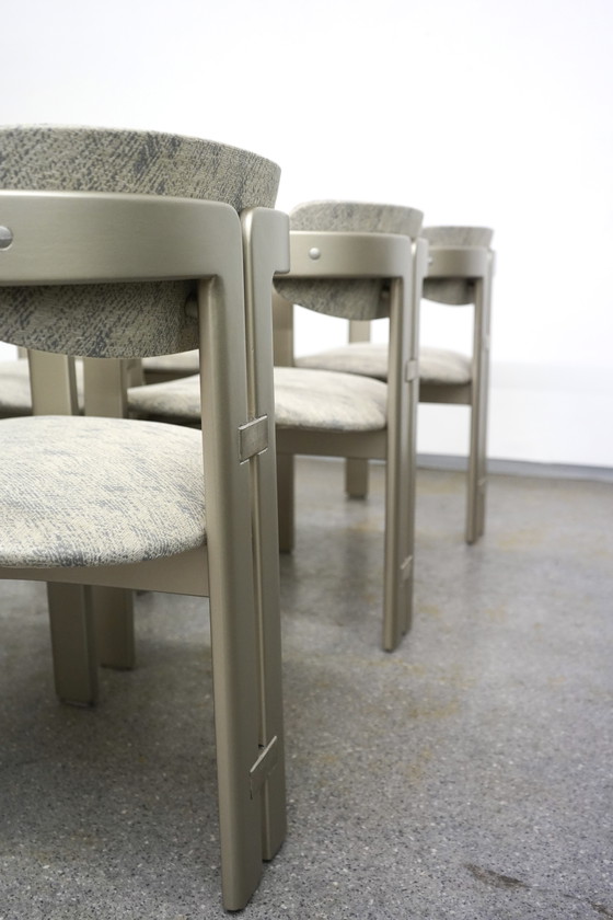 Image 1 of Set van 6 Pamplona Stühlen - Augusto Savini voor Pozzi, Italië jaren 70