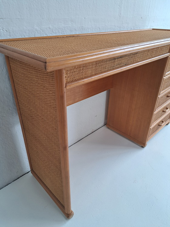 Image 1 of Rattan desk