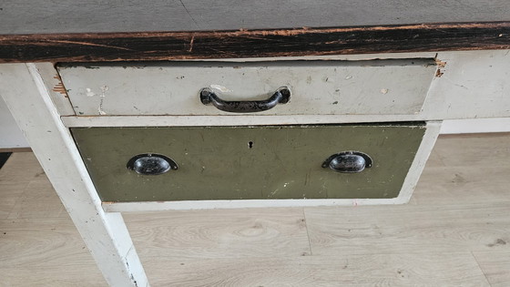 Image 1 of Antico tavolo da fornaio francese XXL