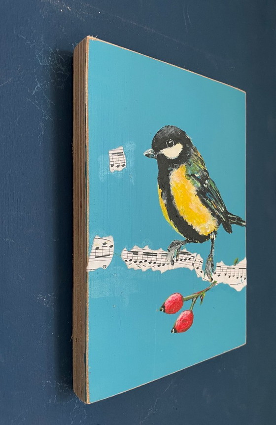 Painting of a Great Tit – Paintings & Drawings, Wood (photo 2 of 5)