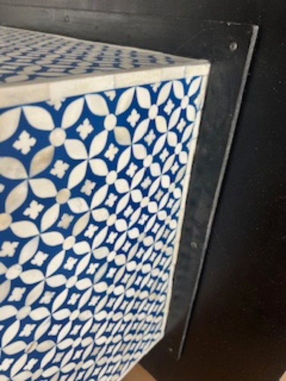 Image 1 of Antique Indian bone inlay coffee table