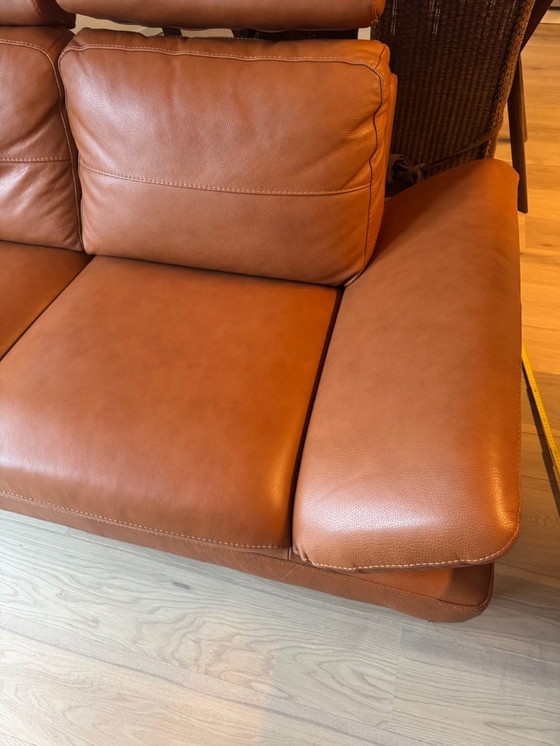 Image 1 of Lederen zetel zo goed als nieuw 