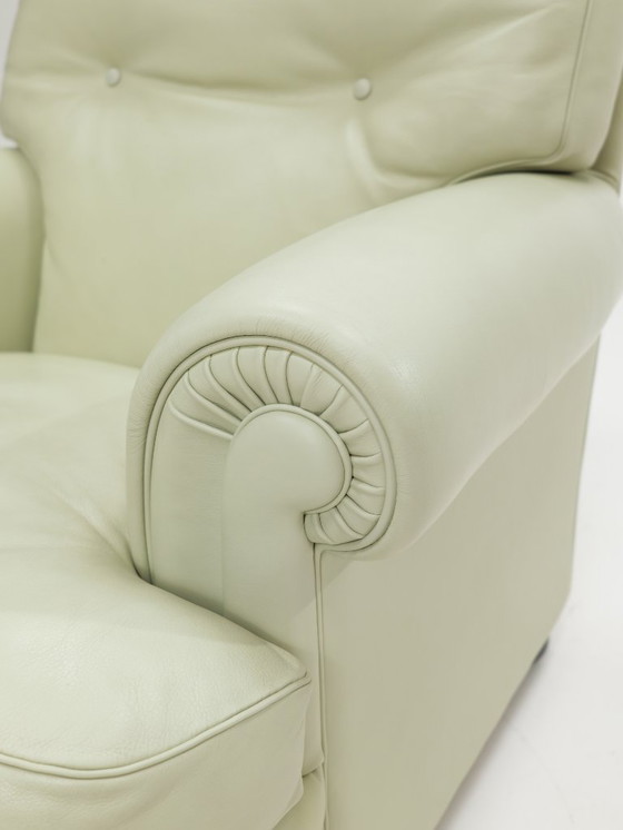 Image 1 of Poltrona Frau 'Dream B' Armchair and Ottoman,Italy,1980s