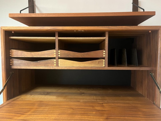 Image 1 of Sistema original Poul Cadovius Royal en teca: un raro sistema modular de pared danés moderno, Dinamarca, década de 1960.