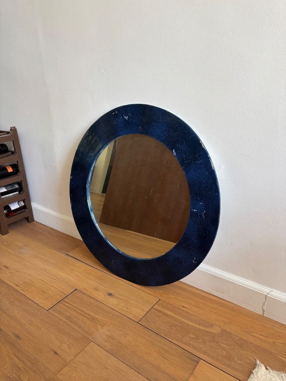 Image 1 of Espejo de declaración azul profundo