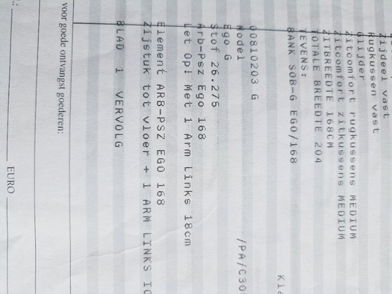 Rolf Benz Sofa Set, Model EGO + Headrest With Original Invoice – Wool (photo 6 of 9)