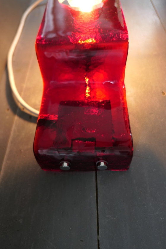 Image 1 of Mazzega Murano Italia aplique cristal rojo