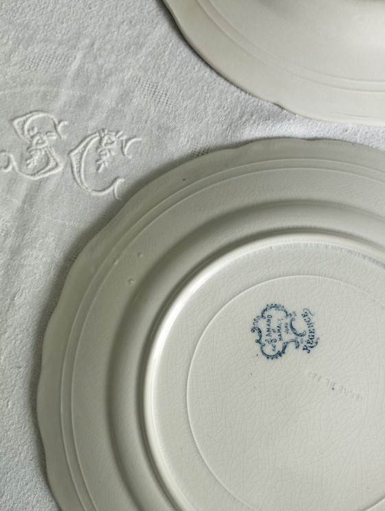 Image 1 of "Regencia": 6 platos de cena de piedra de hierro de St-Amand & Hamage