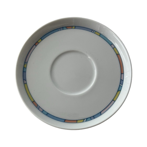 Image 1 of Rosenthal Studio-Linie - Estilo Memphis - juego de 6 tazas + platillos - Flash