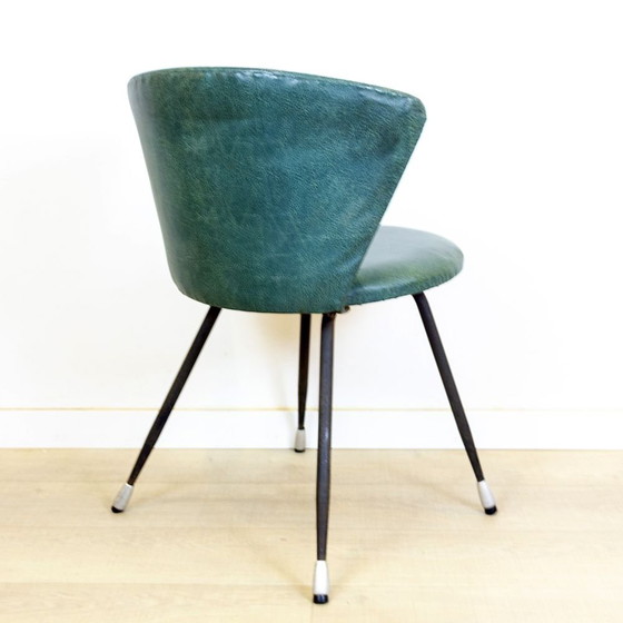 Image 1 of Set Spaanse clubfauteuils van ijzer en groen Skai, jaren 1960