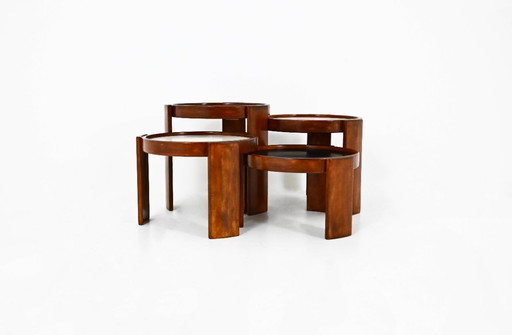 Model 780 Nesting Tables by Gianfranco Frattini for Cassina, 1960s, Set of 4