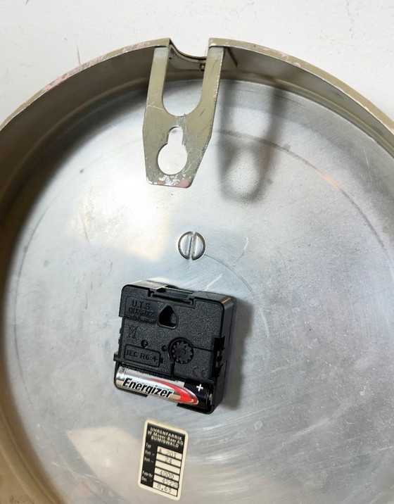 Image 1 of Grijze industriële wandklok van Ericsson, jaren 60