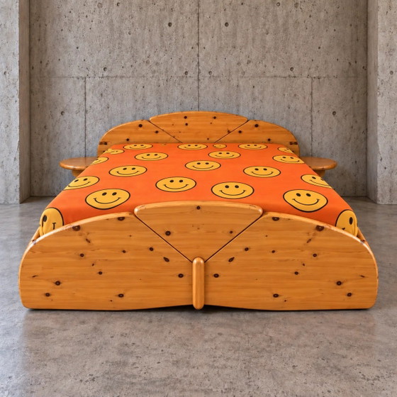 Doppelbett aus massivem Kiefernholz / 1980er Jahre – Matratzen und Lattenroste (photo 6 of 6)