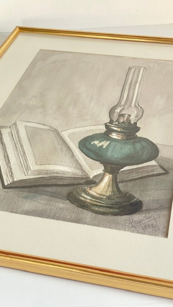 Pintura Lectura vespertina sobre PAPEL – Pinturas y dibujos, Vidrio (photo 14 of 24)