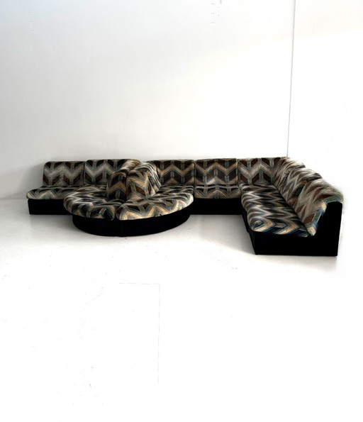 Sofá modular vintage XL de 9 piezas, Laauser '80 – modulaire banken, Wood, Metal (photo 2 of 15)