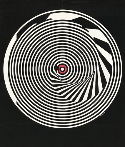 Ludwig Wilding, Op Art, Serigraph, 1965 – lithos zeefdrukken, Paper