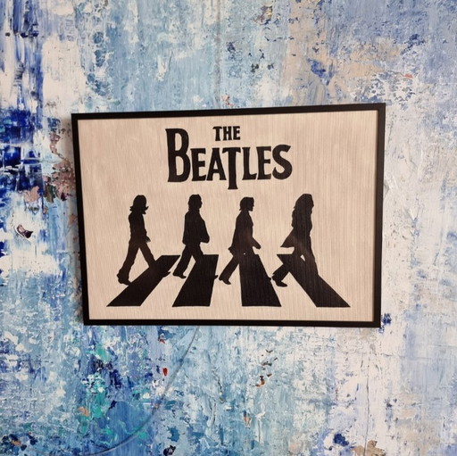 Frances Eckhardt - A3 pop art Abbey Road handgeschilderd 