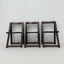 Set of 3 Aldo Jacober for Alberto Bazzani Wooden Folding Chairs, 1960s