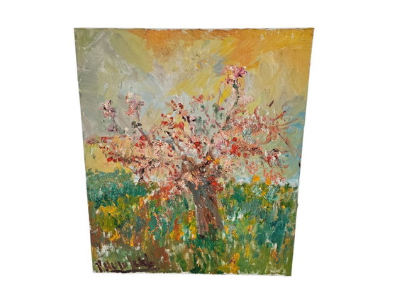 Image 1 of Petronella Humfeld - Still Life - Modern-Impressionist - 'Spring' - Impasto Technique - 1960s