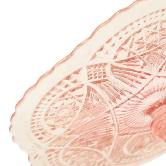 Image 1 of Art Deco Roze Taartschaal Standaard