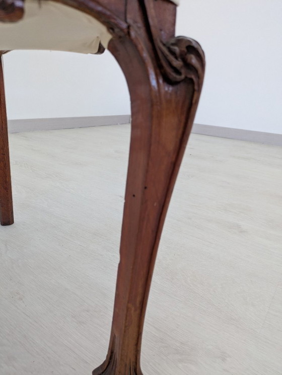 Image 1 of Art Nouveau - Sessel (2) - Holz, Stoff