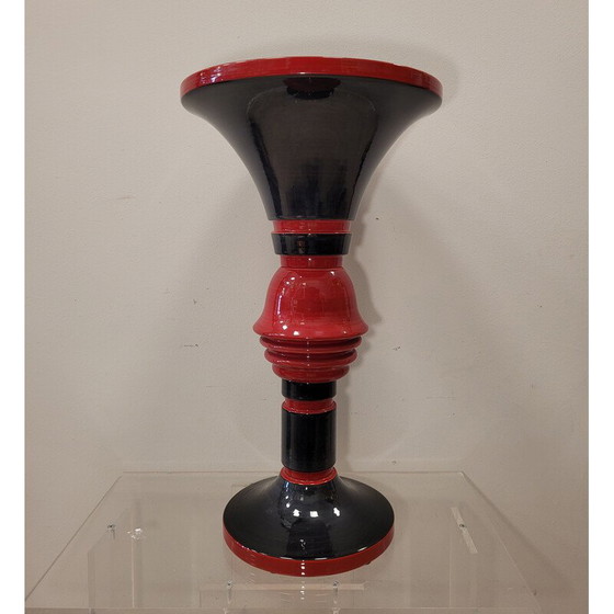 Image 1 of Vintage glazed ceramic totem pole by Rometti, Italy 1970