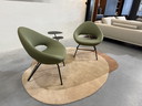 2 Artifort Shark Lounge Sessel Grüner Stoff