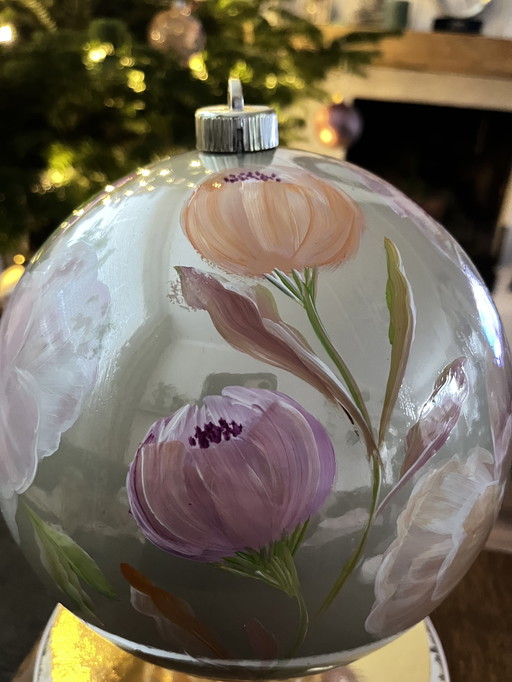 Hand-painted LARGE Christmas ball