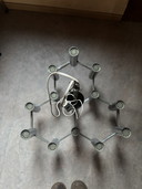 Lampadario Gaetano Sciolari per Boulanger, 1970, cromato.